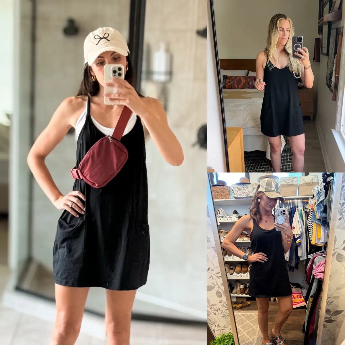 Tanming Women'S Athletic Romper Dress, V-Neck Sleeveless Sun Dress with Built-In Shorts and Pockets for Workout Days, Casual Going Out Outfit, Rompers, Athletic Dress