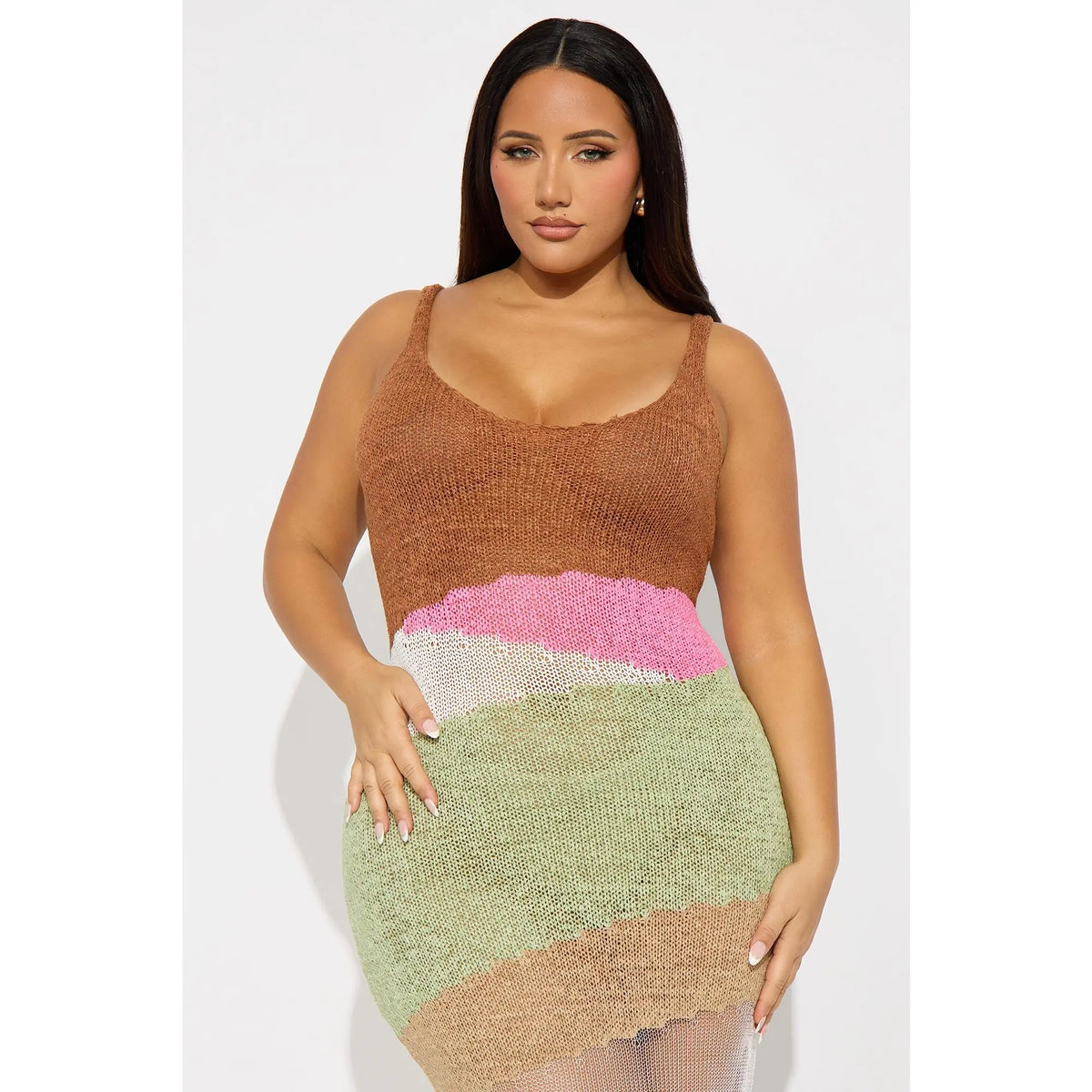 Lydia Crochet Maxi Dress - Multi Color